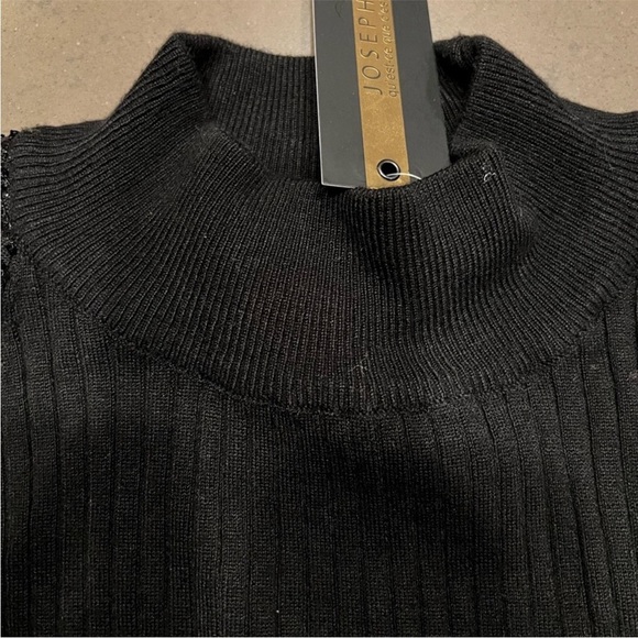 🔥NWOT Saks 5th Avenue - Joseph A Black Mock Neck Sweater w Sequin Sleeves - XL - Picture 8 of 12